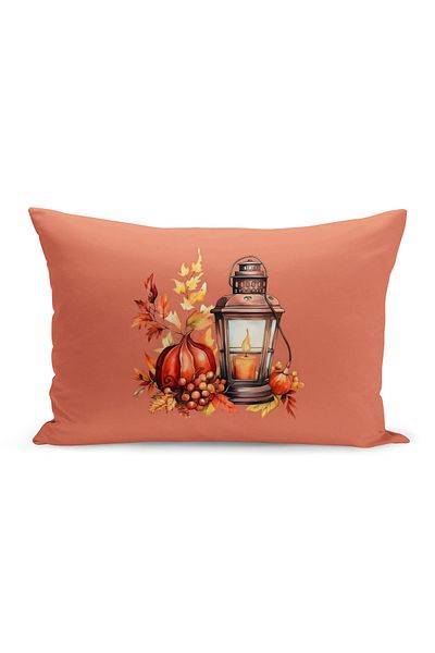 Bertille Home Autumn Series Double Sided Digital Printed Throw Pillow Cover (Halloween Autumn Cushion Cover)