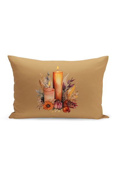 Bertille Home Autumn Series Double Sided Digital Printed Throw Pillow Cover (Halloween Autumn Cushion Cover)