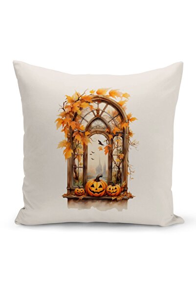 Bertille Home Φθινοπωρινή σειρά - Κάλυμμα μαξιλαριού με ριχτάρι διπλής όψης (...