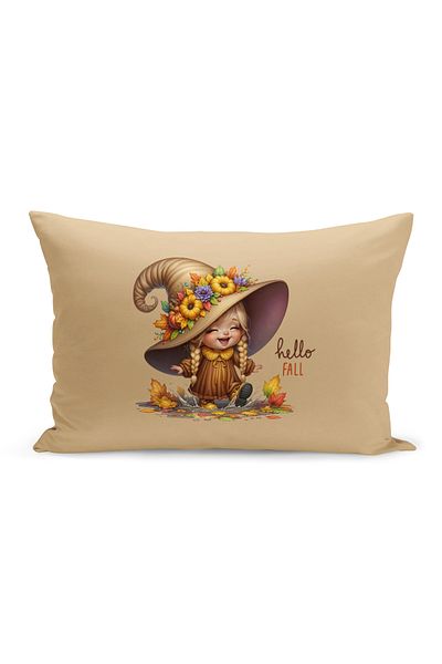 Bertille Home Autumn Series Double Sided Digital Printed Throw Pillow Cover (Halloween Autumn Cushion Cover)