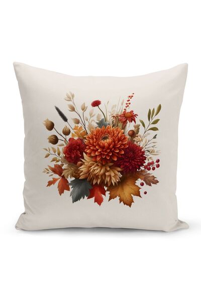 Bertille Home Sonbahar Serisi Çift Tarafı Dijital Baskılı Kırlent Kılıfı (Hal...