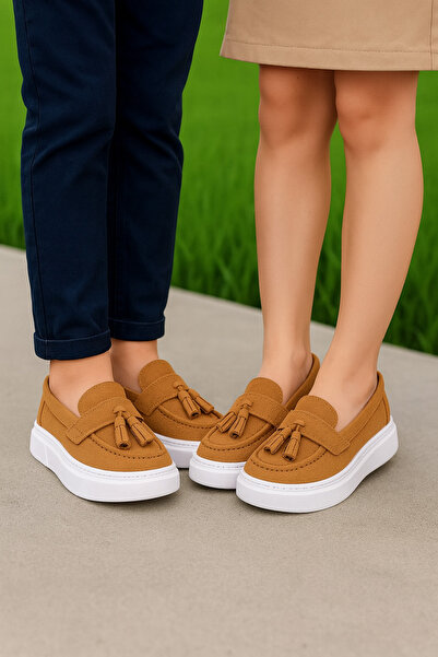 JOJO KIDS unisex çocuk okul ayakkabısı , püsküllü klasik ayakkabı , hafif taban