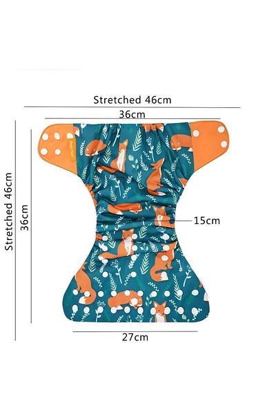 Generic 4-Piece Baby Cloth Pocket Diapers Set with 8 Inserts, Adjustable Washable Reusable Baby Cloth Diaper