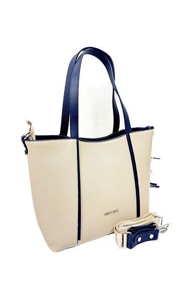 Just Polo Women's Sand Brown Large Size Lacoste Fabric Hand and Shoulder Bag P346037Mh