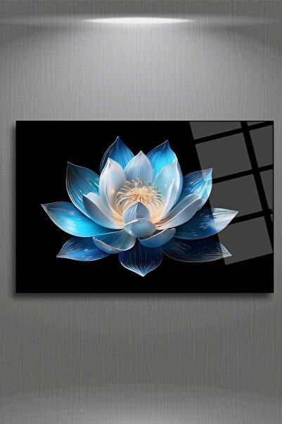 HMDS CONCEPT Pictură pe sticlă cu flori de lotus 8