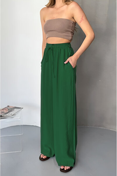 Feela Moda Women's Modal Woven Elastic Waist Palazzo Pants 2016