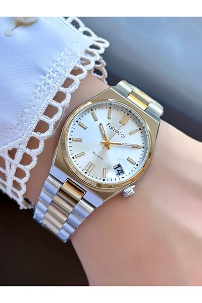 Ferrucci Calendar Dial Metal Cord Unisex Wrist Watch