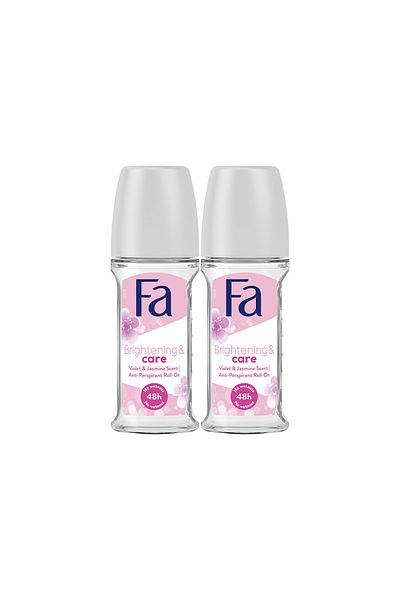 Fa Brightening & Care Roll-On Deodorant 2x50ml Value Pack – Long-Lasting Freshness