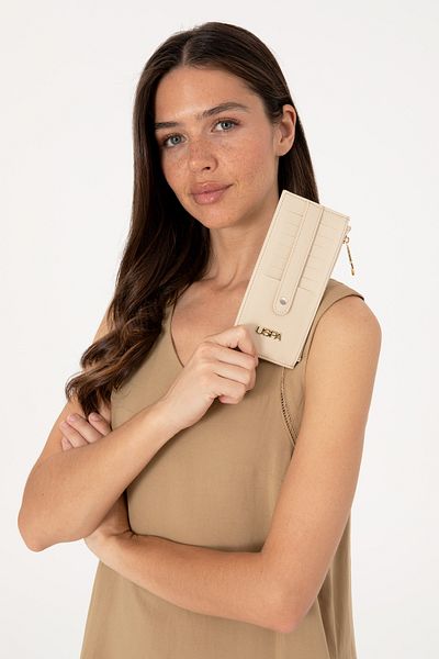U.S. Polo Assn. Women's Beige Wallet 50307259-Vr011