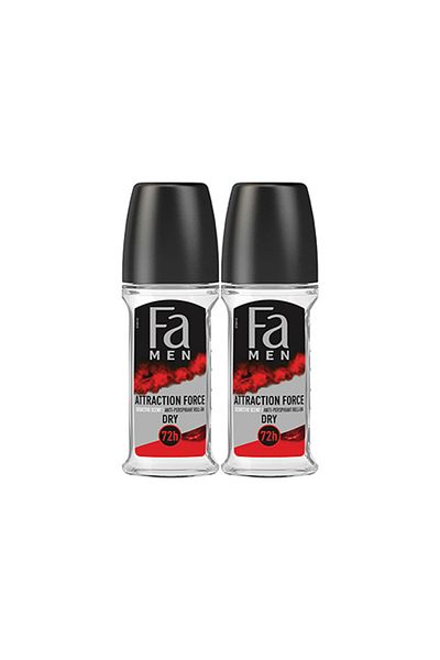 Fa Attraction Force For Men Anti-Perspirant Roll On 2×50ml – Long-Lasting Freshness