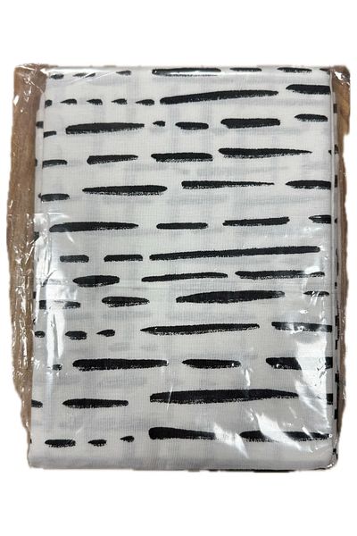Clasy Ranforce 2 Pieces Black Striped White Pillowcases
