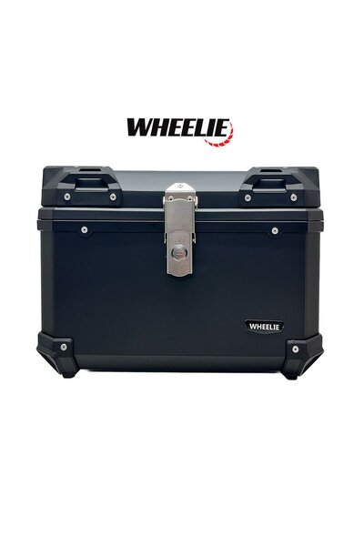 WHEELIE XT577-B 55 Litre Motosiklet Arka Çanta Siyah Su Geçirmez ABS Top Case...