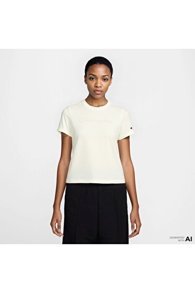 Champion Icons SS Kadın Bej T-Shirt