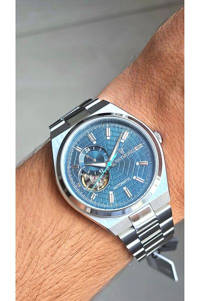 Raymond Rym- 250424   Raymond Men's Automatic Watch - Stainless Steel and Sapphire Glass - 2 Years Warranty
