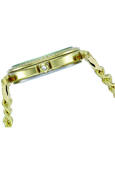 Daniel Klein Altın Sarısı Çelik Bilezik Kadın Kol Saati, Taşlı Bileklik Hediyeli
