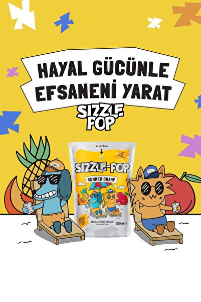 SIZZLE-POP SUMMER CHAMP ŞEFTALİ ELMA ANANAS MEYVE SUYU 200 ML X 20 ADET