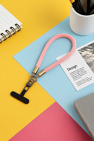 excarpin Tüm Telefon Modellerine Uyumlu Çok Amaçlı Bilek Askı İpi Pembe