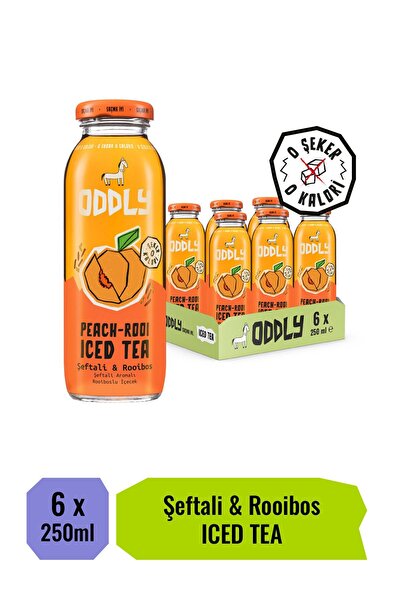 ODDLY PEACHROOI SOĞUK ÇAY CAM ŞEFTALİ ROOIBOS - 0 ŞEKER & 0 KALORİ 250 ML X 6 ADET