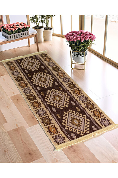 OBAM "Çift Taraflı Kullanılabilir, Makinede Yıkanabilir,Modern Desenli Kilim ...