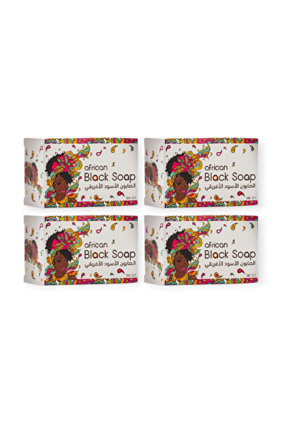 Viola عرض الصابون الاسود الافريقي 4 قطع