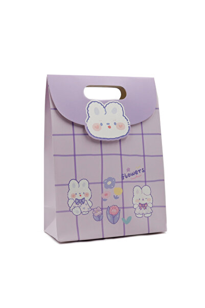 repro design 19x26 Sevimli Zarf Model Karton Hediye Çantası Cırtlı Doğum Günü Parti Çantası 1 Adet Model 12