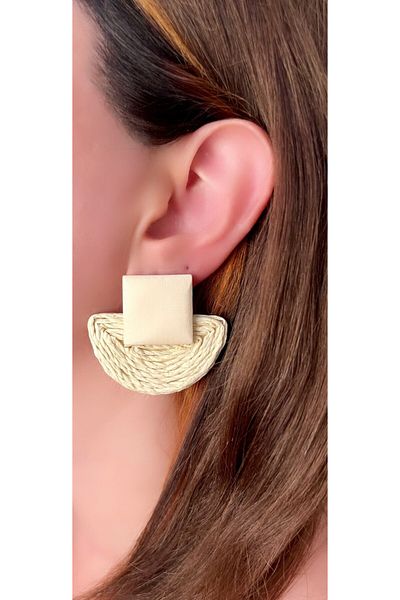 Store Diva Charm Wooden Geometric Earrings Earrings