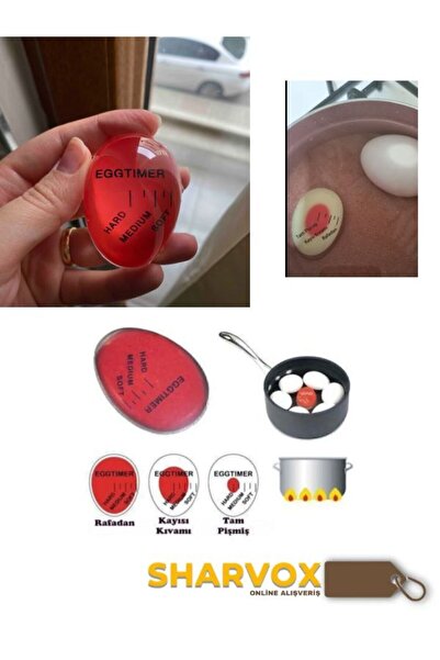 Sharvox 1 Adet Dublör Yumurta Zamanlayıcı – Egg Timer Haşlama Süresi Belirleyici Aparat