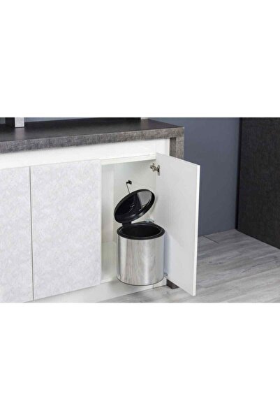 Genel Markalar 10 lt Renkli Yuvarlak Dolap İçi Çöp Kovası, Montajlı, Pratik K...