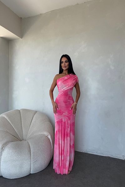 LİLA İSTANBUL One Shoulder Tulle Custom Design Dress