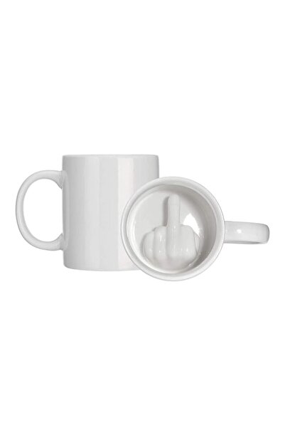 KASEVY Cana Amuzanta Cu Degetul Mijlociu, Din Ceramica, Rezistenta In Microunde Si In Masina De Spalat Vase