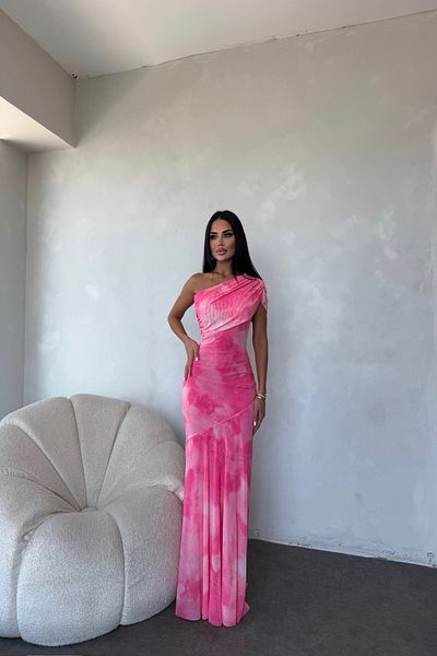 LİLA İSTANBUL One Shoulder Tulle Custom Design Dress