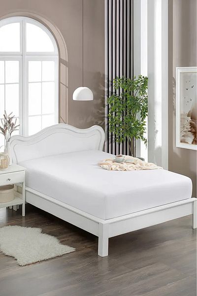 Erays Home 100% Cotton Double 160 X 200 Elastic Sheet Set 30cm Bed Height
