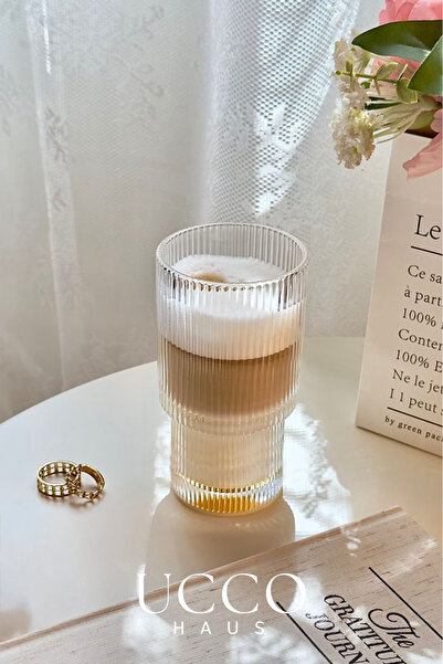 UCCO XL 600 ml Crystal Hard Plastic Glass with Straw Pinterest Cup | Coffee Lemonade Cocktail Presentation Cup