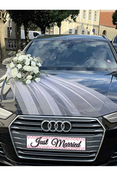 YGNPLUS PLAKALIK GELİN - DÜĞÜN ARABASI JUST MARRİED YAZISI - STİCKER - DEKORA...