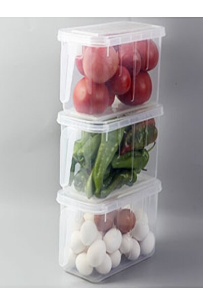 SKY TOUCH مجموعة من 3 منظمات ووحدات تخزين للثلاجة من SKY-TOUCH، صندوق تخزين ل...