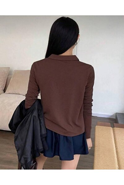 Touz Moda Μακρυμάνικο μπλουζάκι με κουμπιά με γιακά πόλο με στάμπα Unicorn