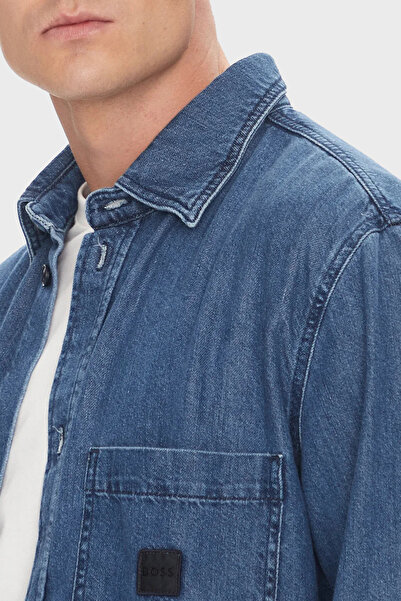 BOSS Pamuklu Regular Fit Uzun Kollu Göğüs Cepli Gömlek Erkek GÖMLEK 50544660 404