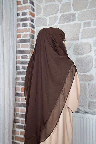 Mihrisina collection Shaded Souffle Hijab Khimar Hijab Practical Shawl 2 Layers
