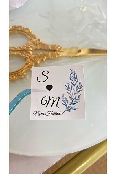 ButikSosyetik ملصق شوكولاتة وعد وخطوبة وشريط هينا 3.5×3.5 سم 88 قطعة -