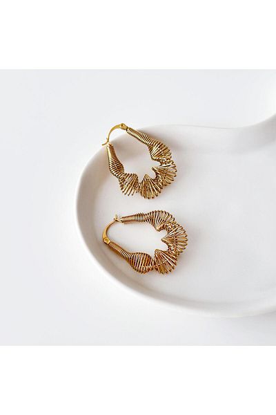 Vesce Atelier Pianta Gold Steel Earrings