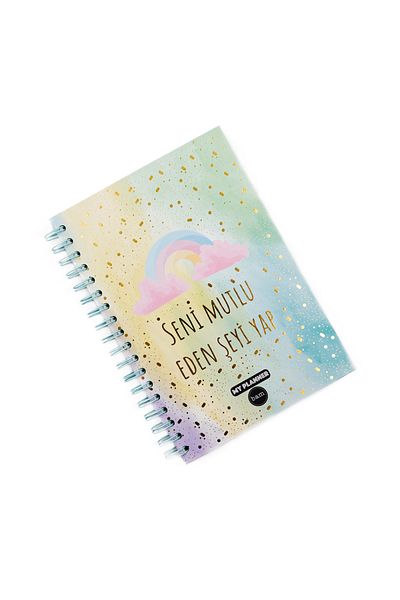 repro design Do What Makes You Happy Talking Planner Weekly Planner Spiral Notebook with Stickers