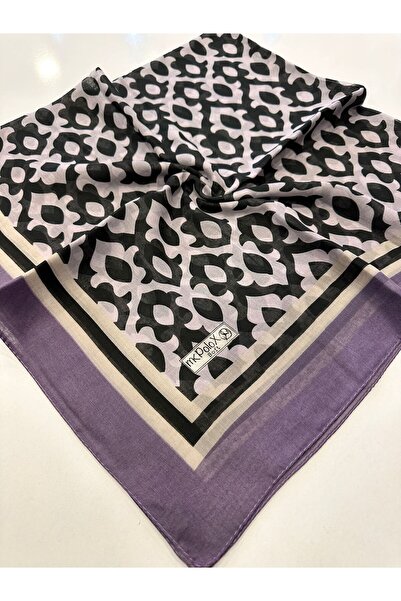 KİBAR İPEK وشاح قطني منقوش مقاس 100×100 سم