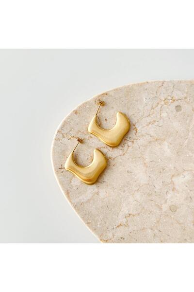 Vesce Atelier أقراط إليري من الفولاذ الذهبي