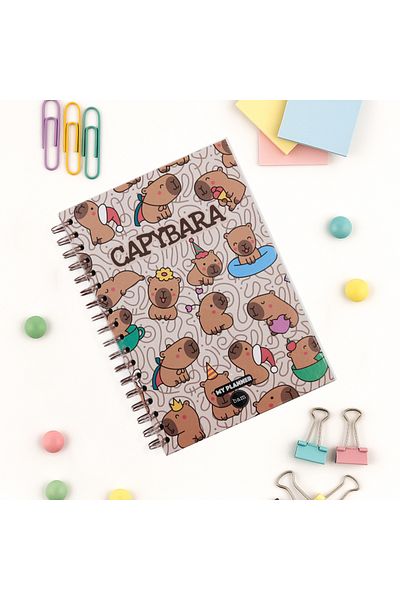repro design Capypara Talking Planner Weekly Planner Sticker Spiral Notebook
