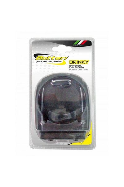 Bottari Drinky universal car cup holder, model 16168BT, made of plastic, black color