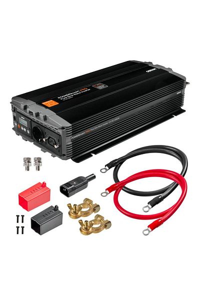 Osram Pure Sine Wave Car Inverter OEINVPAR20, 12V DC, 2000W, RCD, 1 x 230V socket + 1 x USB 2.1A