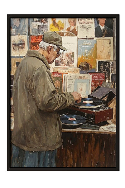 Zestia Πίνακας με μαύρο πλαίσιο, Έργο σε καμβά στο εργαστήριο, Διακόσμηση γρα...