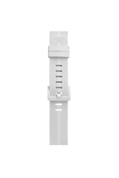 CepteToptan Myt09 Apple Watch 38mm Kr408 Striped Silicone Band - White