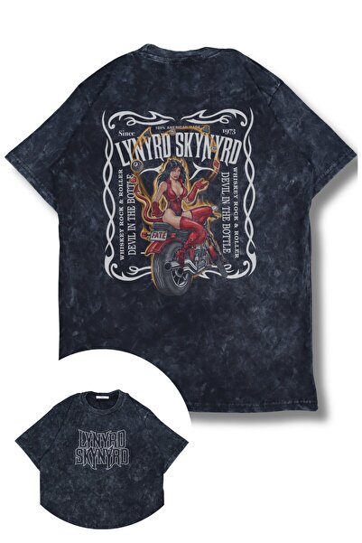 Fuddy Moda Unisex 1973 Lynyrd Skynyrd με στάμπα πλάτης που πλένεται μπλουζάκι...