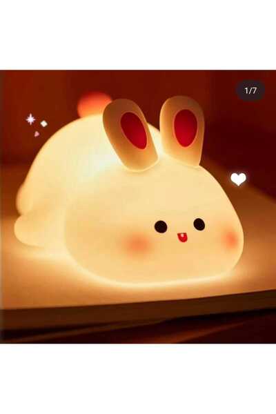 Empressco Yumuşak Silikon Tavşan Gece Lambası, Renkli ve Şık Dekorasyon Parçası